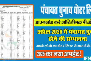 Panchayat Voter List Download PDF